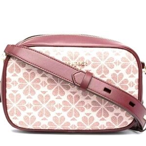 Kate Spade NWOT spade flower coated canvas infinite medium camera bag Pink